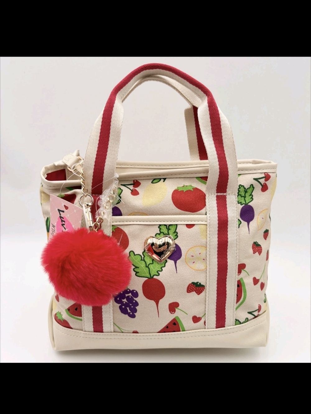 Luv Betsey Betsey Johnson LBADDIE Veggie & Fruit Multi Crossbody + Tomato NWT